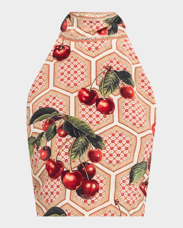 Notes From the Road Halter Tie-Back Top